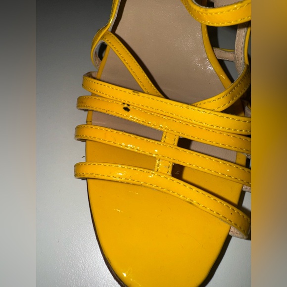 Manolo Blahnik Yellow Strappy Heels - Picture 5 of 5